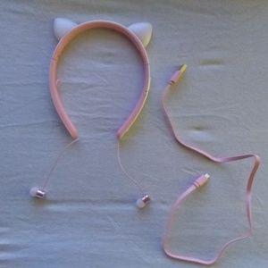 Wireless, LED light up cat ear headset